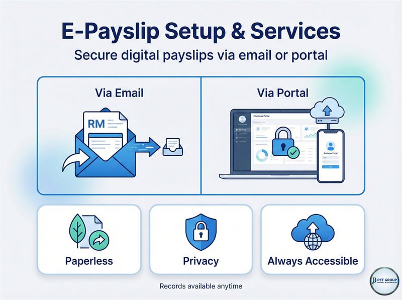 E-Payslip Setup & Services by PET Payroll Outsourcing Malaysia